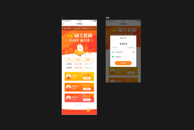 APP VIP套餐购买H5【PSD源文件+支付弹窗】