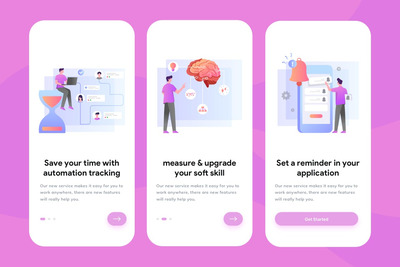 “团队任务跟踪”-APP启动页插图（Sketch,Ai）
