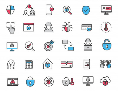 线性犯罪安全黑客图标