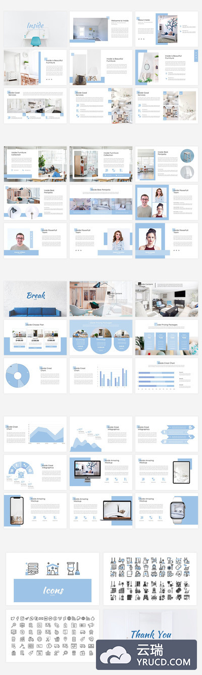 室内设计介绍PPT模板下载（PPTX）