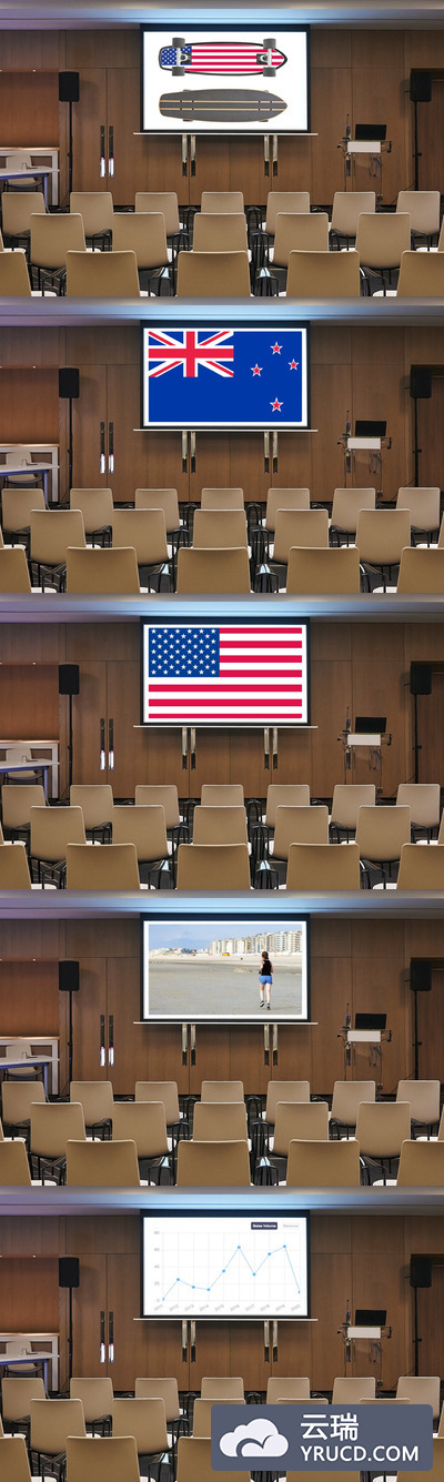 会议室投影大屏样机素材下载（PSD）