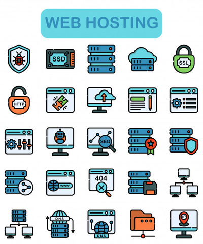 网站信息安全矢量图标