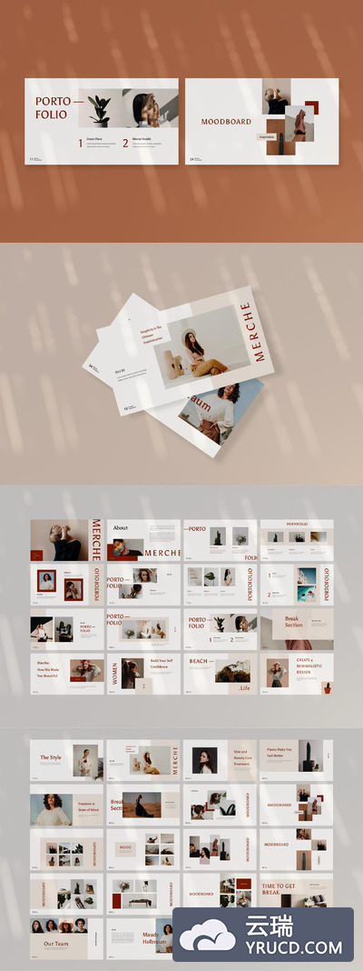 极简主义杂志风格的PPT模板下载（PPTX）