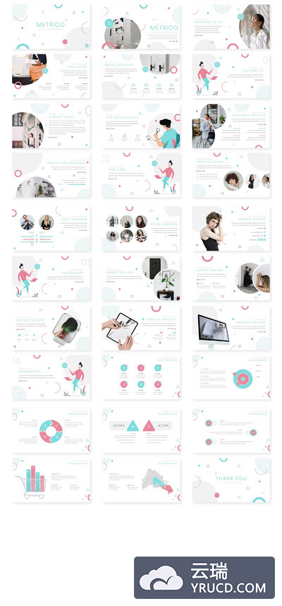 简约的多功能PPT模板下载[PPTX]