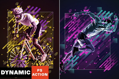 时尚高端动感震撼的动态photoshop动作预设