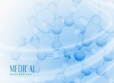 医学科学分子背景 Molecules background for medical or science Vector