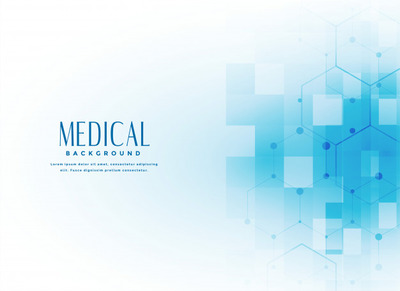 现代医学蓝色六边形背景中 Medical science background in blue color Vector