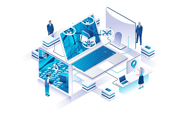 多用途的时尚高端清新简约2.5D等轴等距3D立体插画海报banner着落页设计模板集合（AI，EPS，JPG，PNG，PDF，SVG）