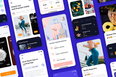 高品质的多用途简约时尚高端APP UI KITS（sketch）