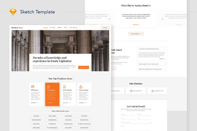 律师网页设计模板下载（Sketch）