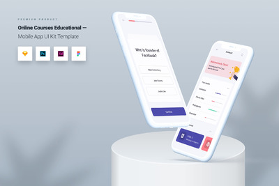 移动端在线课程 App UI Kit 套装下载（Sketch,PSD,XD,Fig）