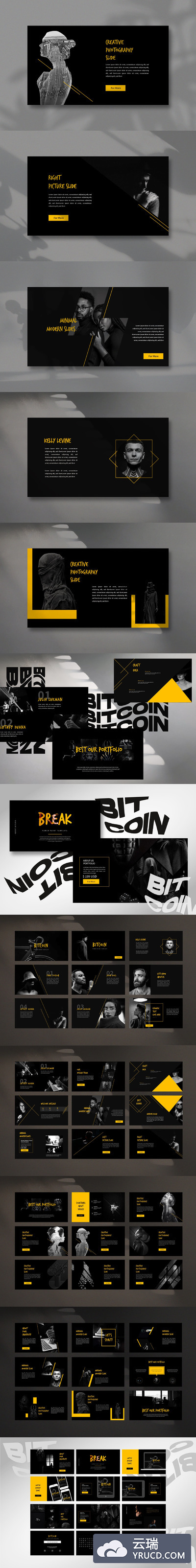 比特币业务的PPT模板下载（PPTX）