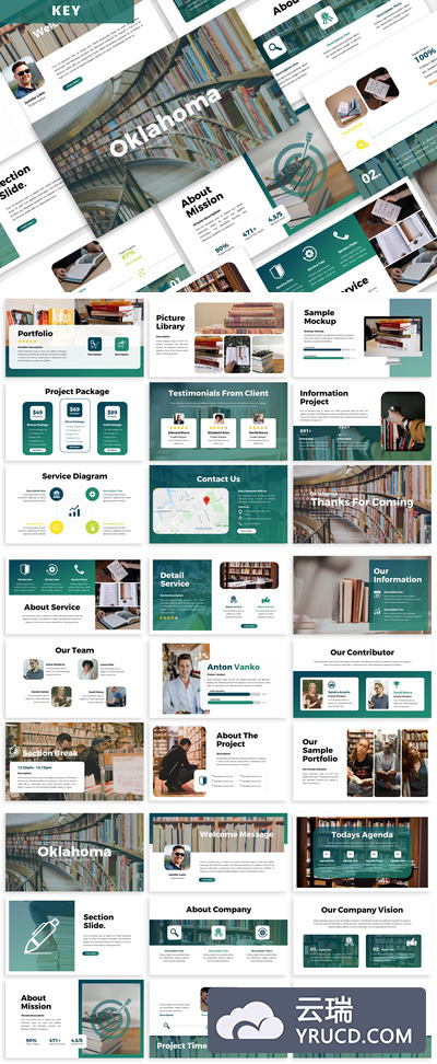 时尚高端多用途的主题业务keynote幻灯片演示模板（key）