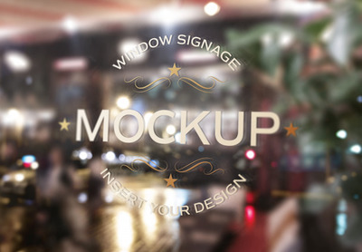 窗口标识文字效果样机