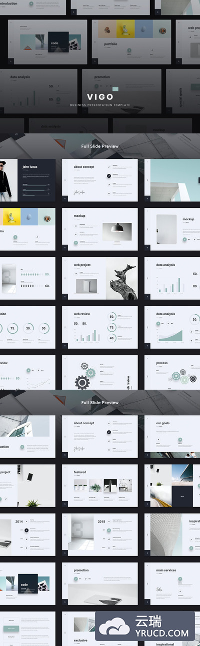 高端简约时尚高品质的多用途keynote幻灯片演示模板（key）