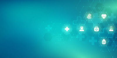 优质矢量医疗保健几何背景