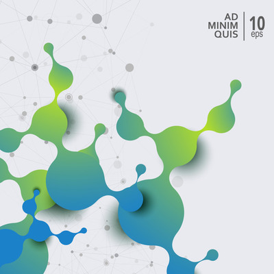 抽象背景与连接分子和原子