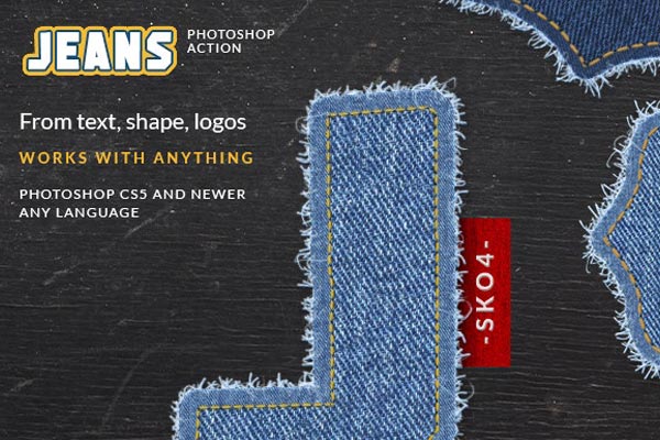 牛仔面料效果的PS动作下载(atn)