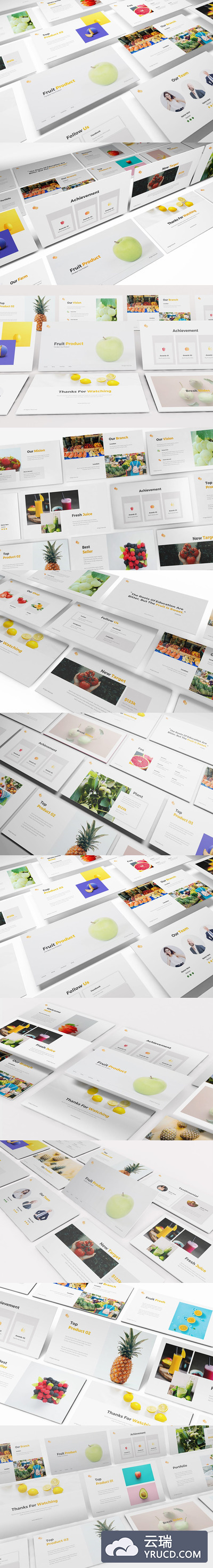 简约时尚高端清新多用途的高品质keynote幻灯片演示模板（key）