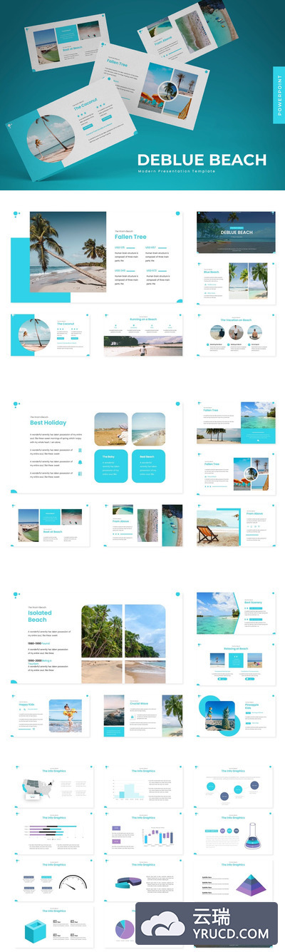 时尚高端多用途的简约多功能powerpoint幻灯片演示模板（pptx）