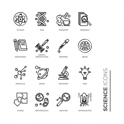 简单的科学试验矢量图标