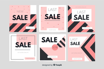 社交媒体销售广告横幅模板