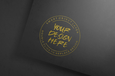 金色字体标志产品样机