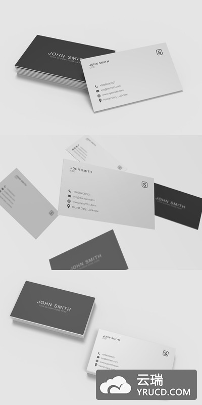 极简主义高端商业名片样机素材下载（PSD）