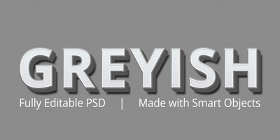 灰色3D特效字体图层样式