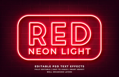 3D文字风格的霓虹灯效果模型