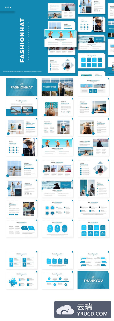 时尚高端简约清新的多用途powerpoint幻灯片演示模板（pptx）
