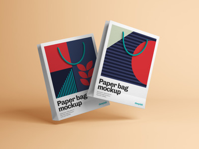 纸袋与可编辑的设计模型
