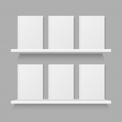 优质简约书架样机素材