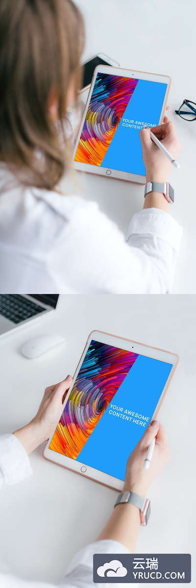 个人使用 iPad Pro 真实样机下载[PSD]