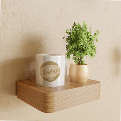 简约白色马克杯产品展示样机