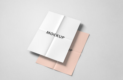 A4大小的传单展示样机素材