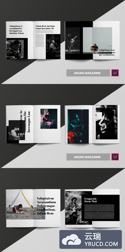 时尚摄影画册杂志模板下载（indd）