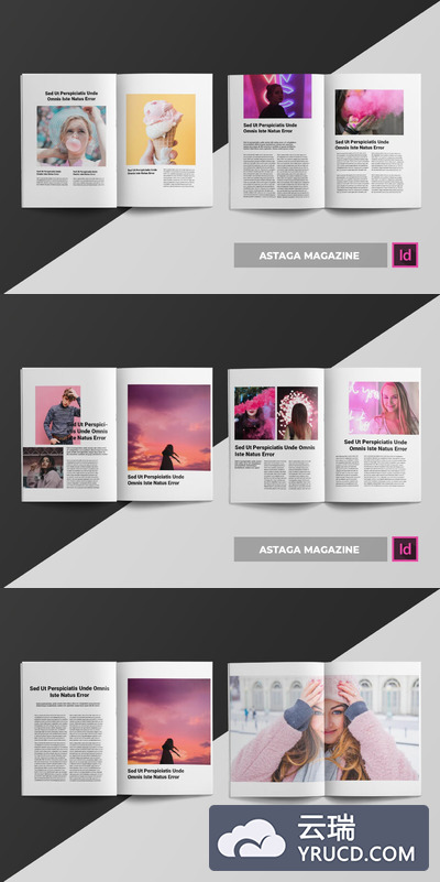 时尚大图优质画册杂志模板下载（indd）