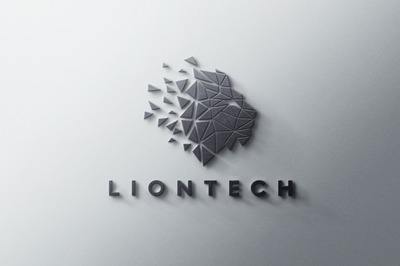 优质3D墙面logo设计展示样机素材