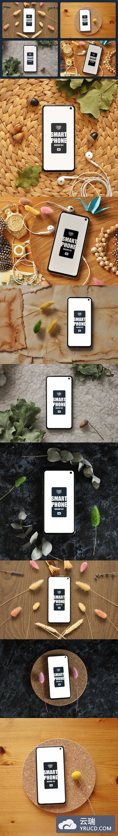 有设计感的安卓（Android）手机场景样机素材下载（PSD）