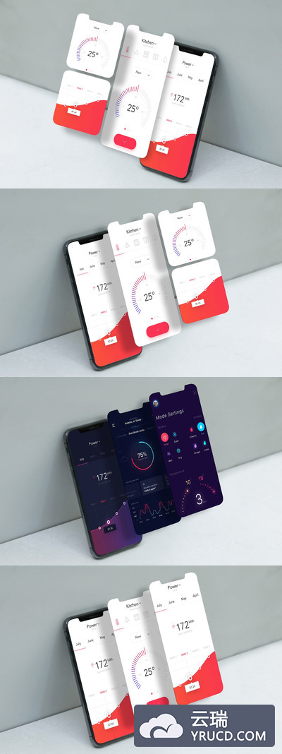时尚高端简约iPhone 11 APP UI样机展示模型mockups