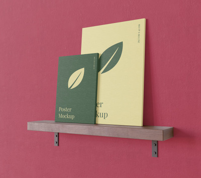 两个不同大小的海报样机模型