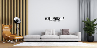 优质室内墙体设计展示样机模型