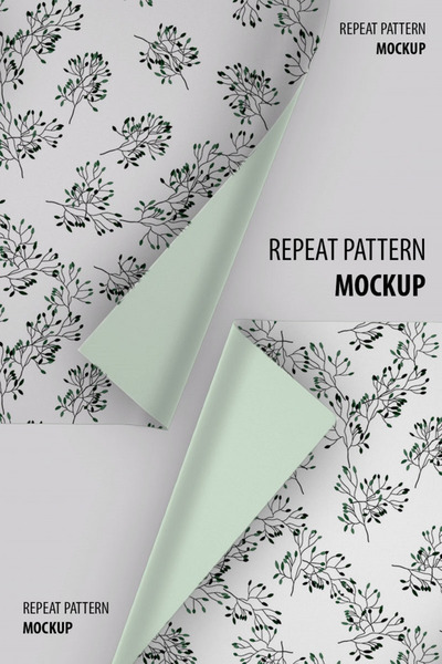 经典简单的面料设计展示样机