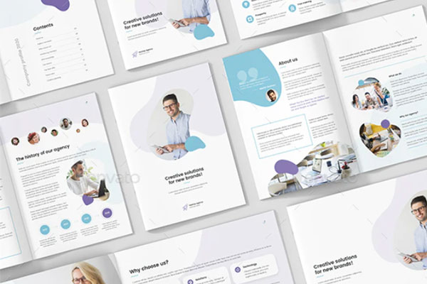 初创公司简介/企业宣传册3合1模板套装