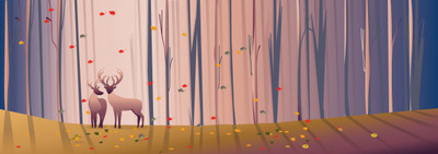 秋季落叶林景观全景背景