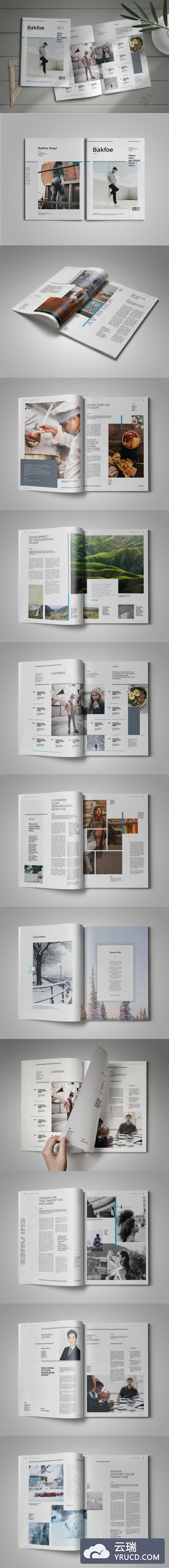 高品质的时尚高端杂志房地产楼书宣传册画册设计模板