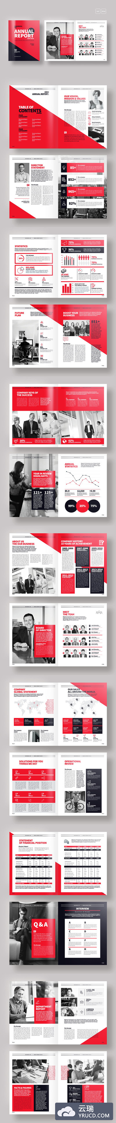 高品质的时尚高端专业的年度报告书籍装帧画册品牌手册房地产楼书设计模板