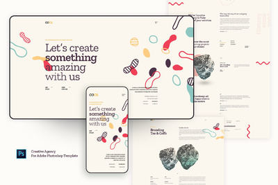 设计公司创意网页响应式模板下载（PSD）