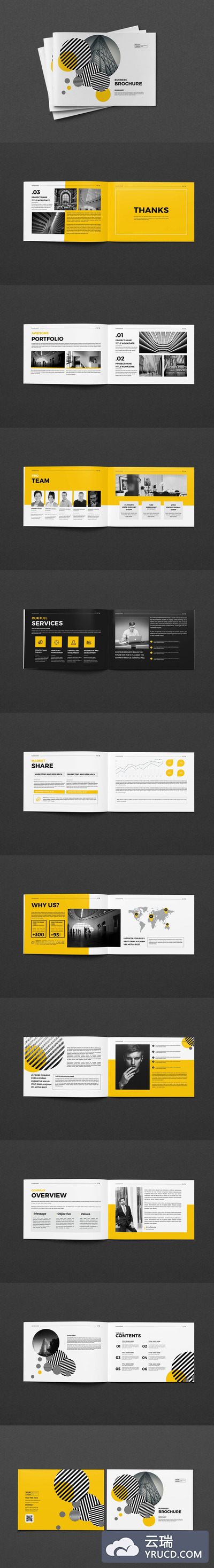 A5尺寸企业简介/业务手册模板[INDD]